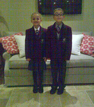 Josh & Urssie in their new school uniform Bill Levett