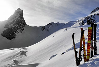 skiing